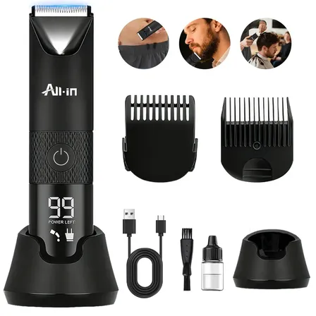 All-In Maquina Barbear Cortar Cabelo Barba Aparador de Pelo Barbeador Eletrico L
