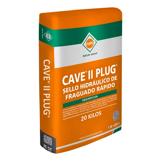 Cave Il Plug Sello Hidráulico Fraguado Rápido, Saco 20kg