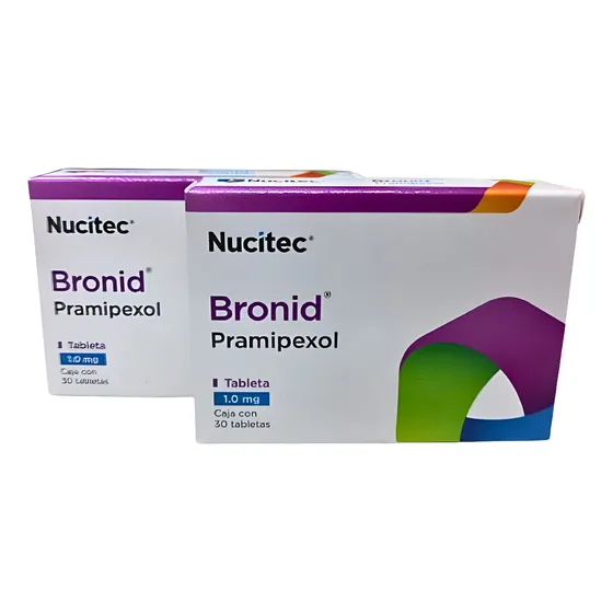 Bronid Pramipexol 1.0 Mg, Caja Con 30 Tabletas Pack 2 Piezas