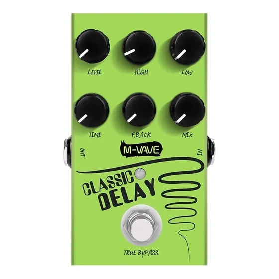 Pedal De Atraso Clássico M-vave - True Bypass De 600 Ms Para