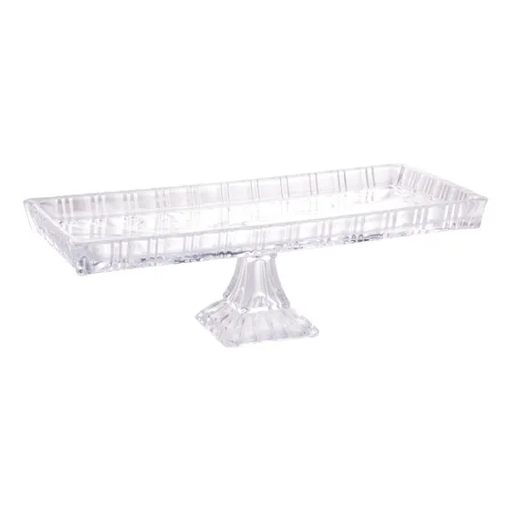 Travessa Com Pé Cristal De Chumbo Dragon 34x15x10,5cm Lyor
