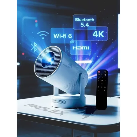 Projetor X-10 Ultra Portátil Bluetooth Wi-fi 4k Android Bivolt Full 1080p Hd Cinema Pholex Branco 127/220v