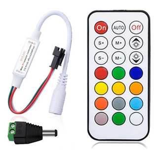 Controlador Led Rf 21 Teclas Led Inteligente Ws2811 Ws2812b Controlador Led Rf 21 Teclas Led Inteligente Ws2811 Ws2812b