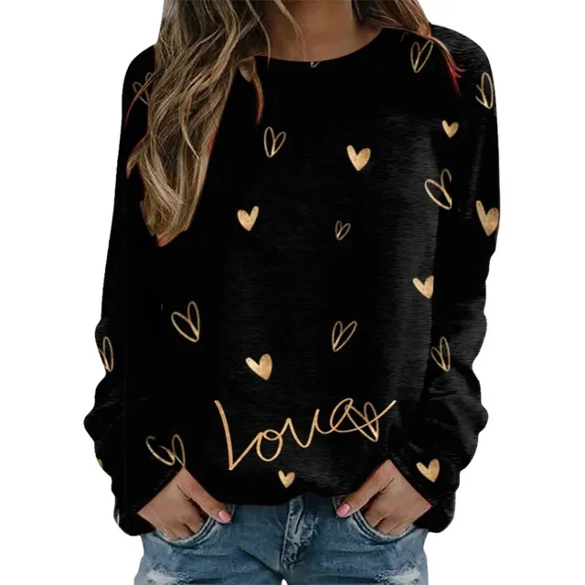 Bmisegm Sudadera Manga Larga Estampado Navidad Para Mujer