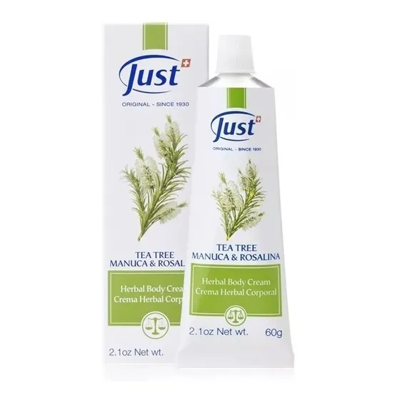 Crema De Tea Tree Just Con Manuca Y Rosalina 60G Corporal 100 % Natural