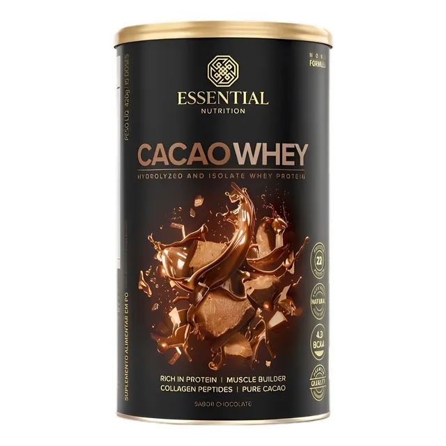 Cacau Whey 450g - Essential Nutrition - Whey Protein Isolado