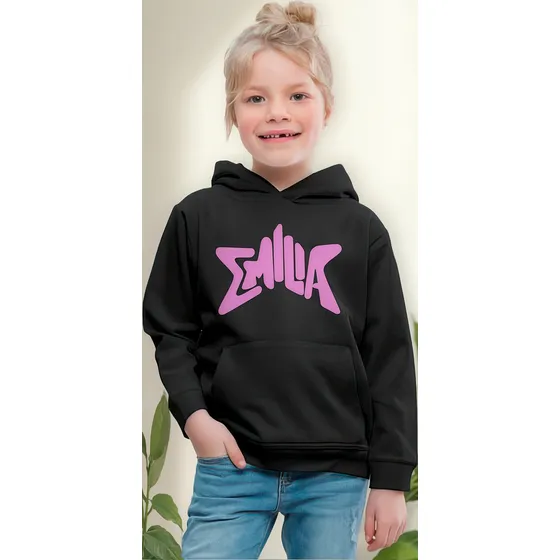 Buzo Canguro Emilia Mernes Doble Estampado Exclusivo