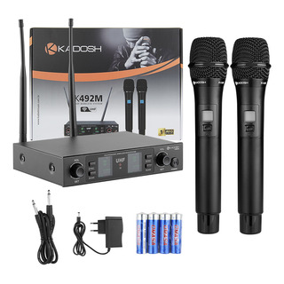 Microfone Sem Fio Uhf Duplo Kadosh K-492m - Promoção! Nfe Microfone Sem Fio Uhf Duplo Kadosh K-492m - Promoção! Nfe