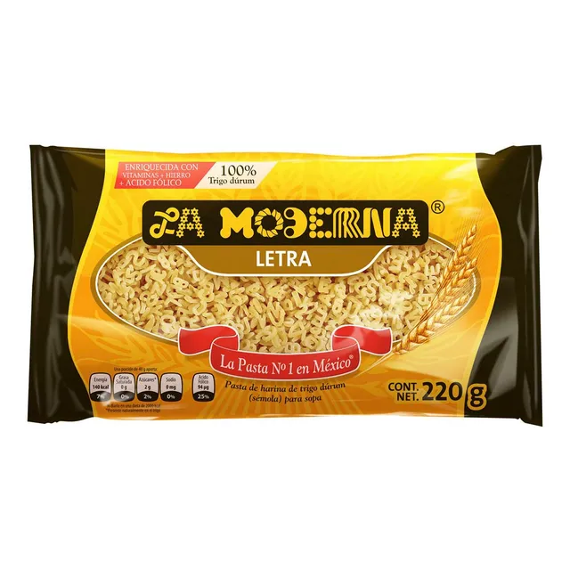 Pasta para Sopa La Moderna Letra 220g