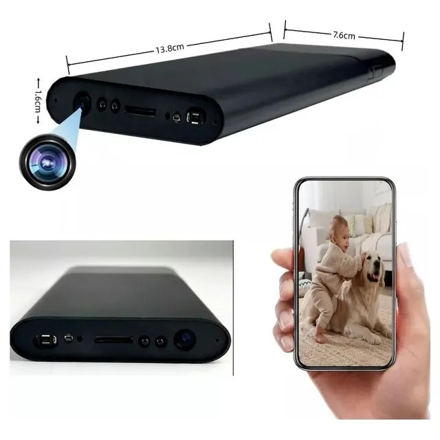 Cámara Espía 4k Power Bank 100° Con Visión Nocturna