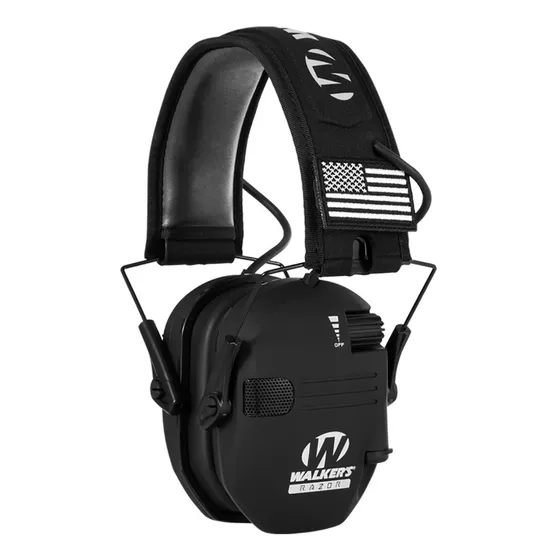 Protector de oído electrónico Walkers Sports Shooting, color negro