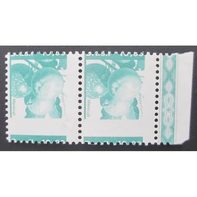 C6193  Brasil Ordinário Maracujá - Nº 607 Par Com Deslocamen