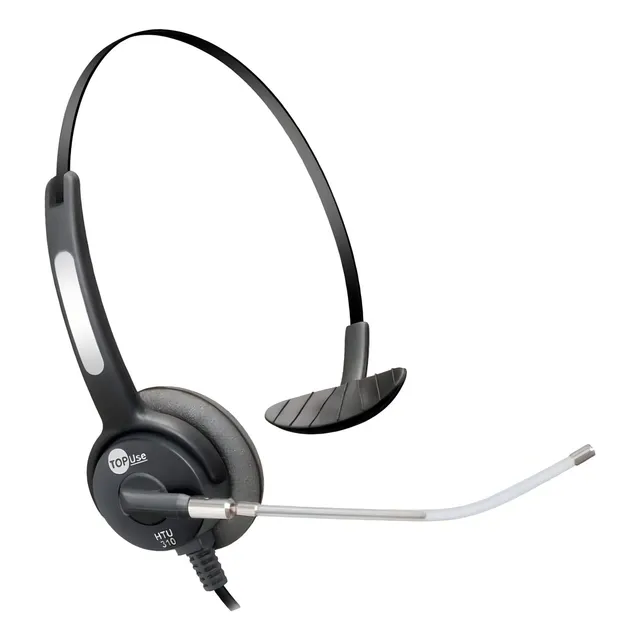 Fone de ouvido on-ear gamer Top Use HTU-310 USB preto com luz LED
