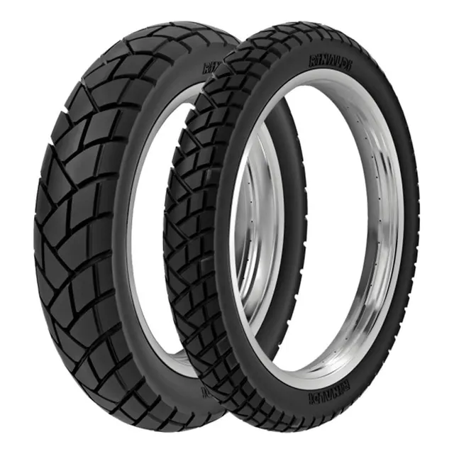 Kit 2 Pneu 120/80-18 62s 90/90-21 54s R34 Traseiro Dianteiro