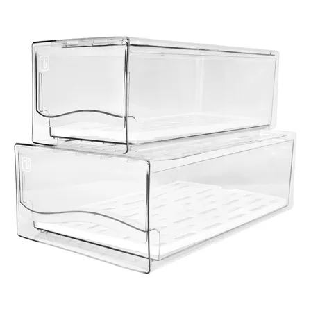 Pack Organizador Refrigerador Drenaje S + L Simplit Color Blanco