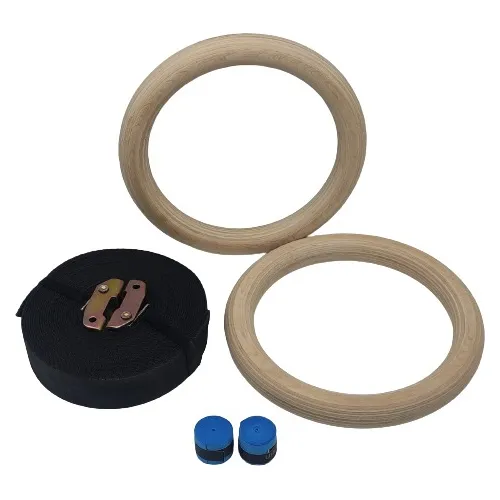 Aros De Crossfit Anillos De Madera Gimnasia Fit 28mm