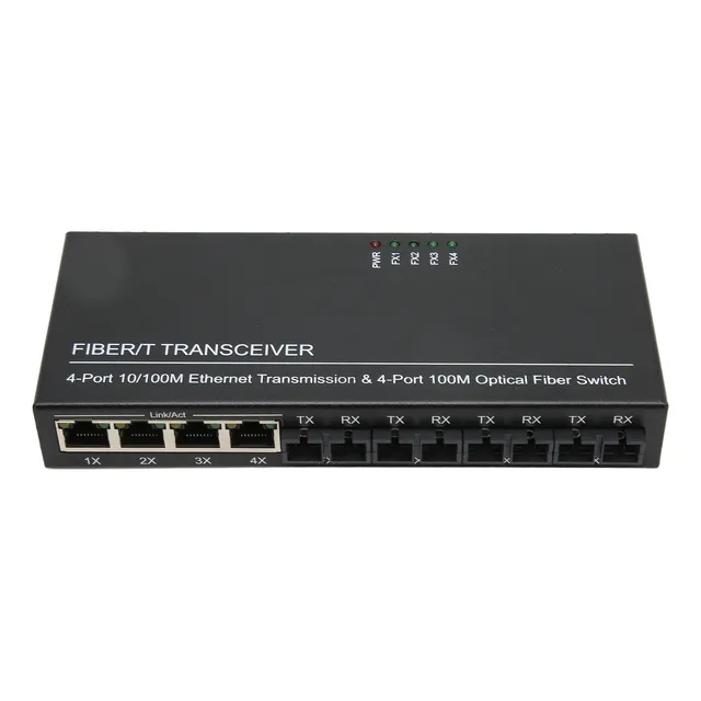 Ethernet Óptico De 8 Puertos, 10 100 Mbps, Tx1310 Nm, Mitad 