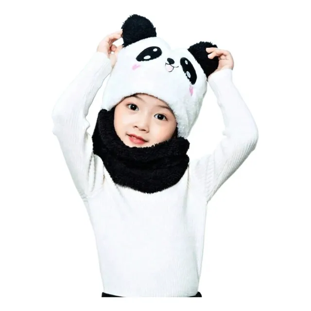 Gorro Con Cuello Tapabocas Niños Protección Frío Diseños