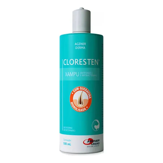 Shampoo Cloresten Antibacteriano E Antifúngico 500ml