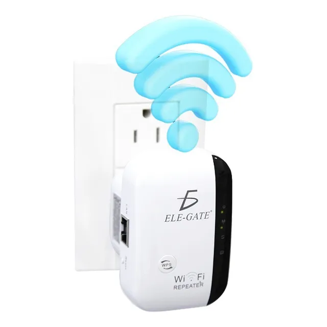 Repetidor Router Inalámbrico De 300Mbps Wifi Ele-Gate Color Blanco