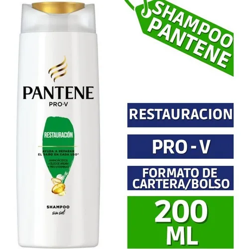 Shampoo Pantene Restauración 200 Ml - Formato De Cartera
