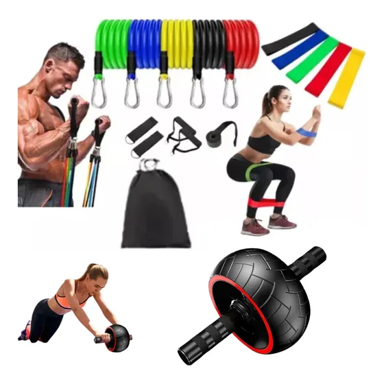 Kit Ginastica Treinamento Equipe Academia Completa Em Casa 
