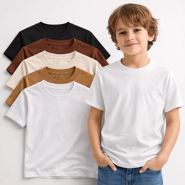 Kit 5 Camisetas Infantil Algodão Menino E Menina Toque Suave