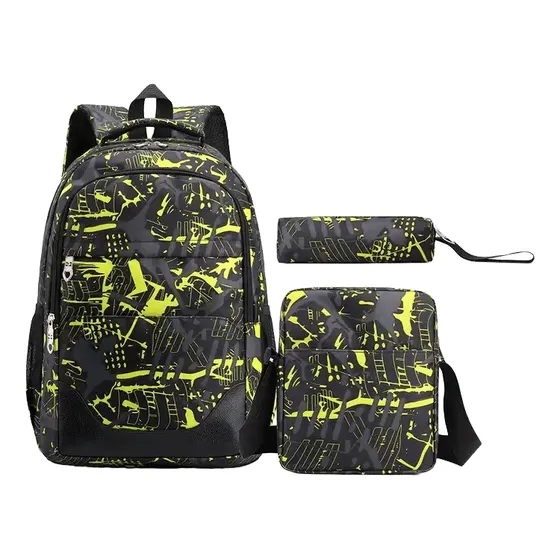 Morral Mochila Bolso Escolar Set + Lonchera + Cartuchera 