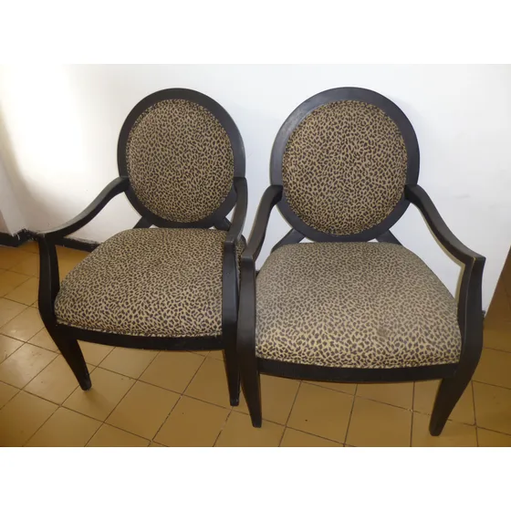 Sillas Poltronas Madera Negras Jaguar Usadas