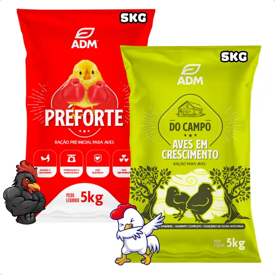 Racao Pre Inicial Preforte E Para Aves Em Crescimento