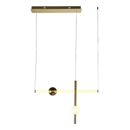 Pendente Bossa Nova Dourado E Branco - Oc007 -bella 127/220V