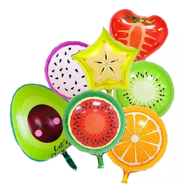 Set Globos Fruta Aguacate  Metalizados Decoración Fiesta 