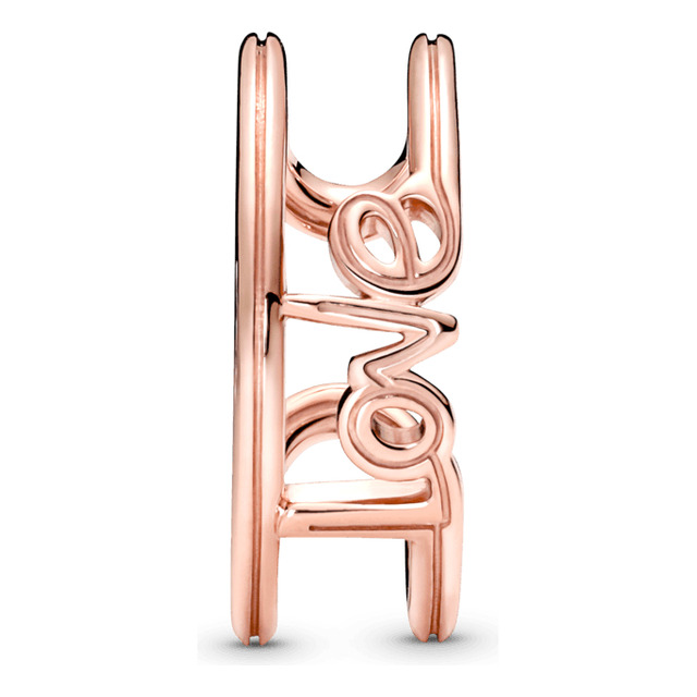 Anel Ouro Rosé Aberto Love Pandora Anel Ouro Rosé Aberto Love Pandora