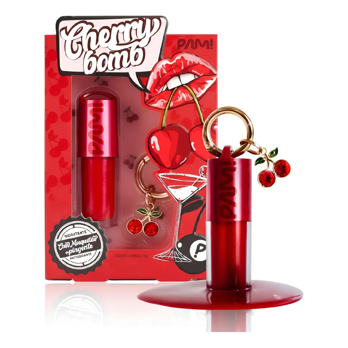 Gloss Labial Cherry Bomb Pam By Pamella 5g