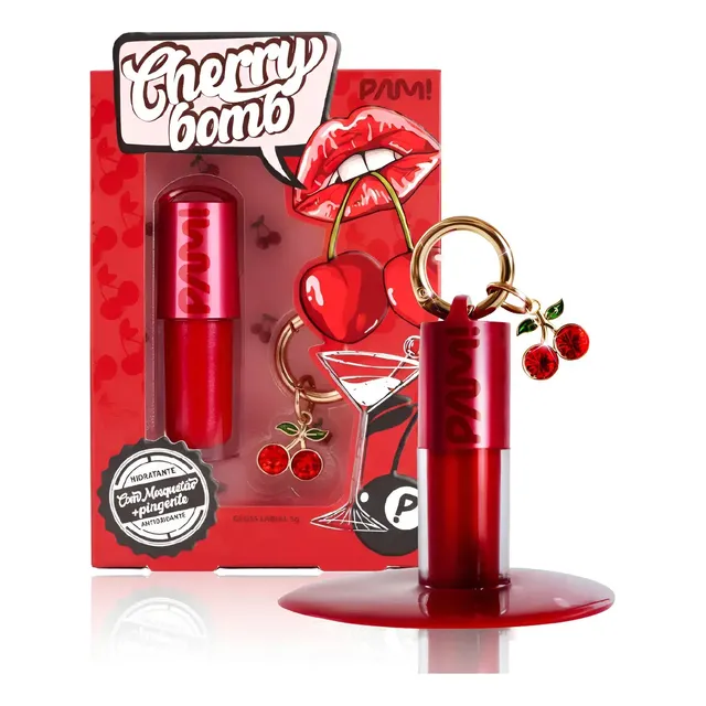 Gloss Labial Cherry Bomb Pam By Pamella 5g