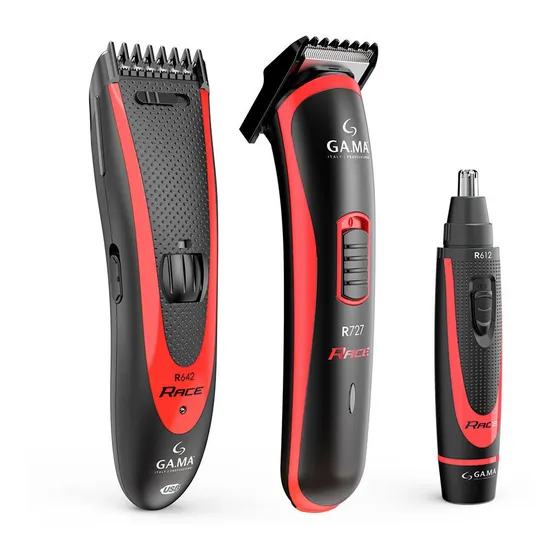 Pack Ga.ma Race Corta Pelo, Barba Y Trimmer Nariz Circuit