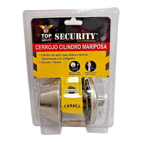 Cerrojo Puertas Cerradura  Llave-mariposa Cromo Security