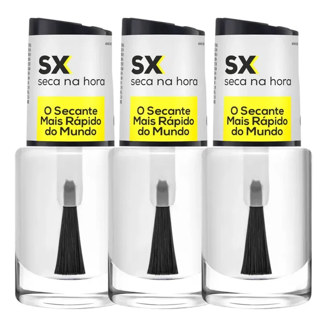 Kit 3 Esmaltes Cora Secante Ultra Rápido Sx Tratamento