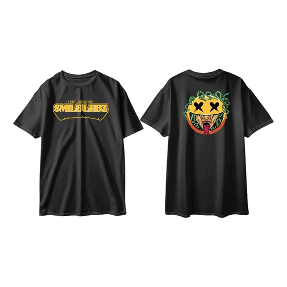 Kit 2 Playeras Negras Oversized Smile Labz