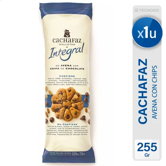 Galletas Cachafaz Integral De Avena Con Chips De Chocolate