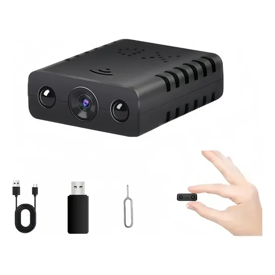 Micro Camara Espia Inalambrica Wifi Ful Hd 1080p Mini Oculta Negro