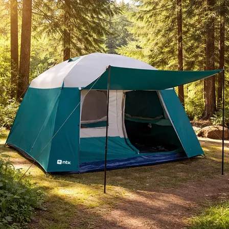 Barraca De Camping 9 Pessoas Impermeável 2500mm E Sobreteto Única