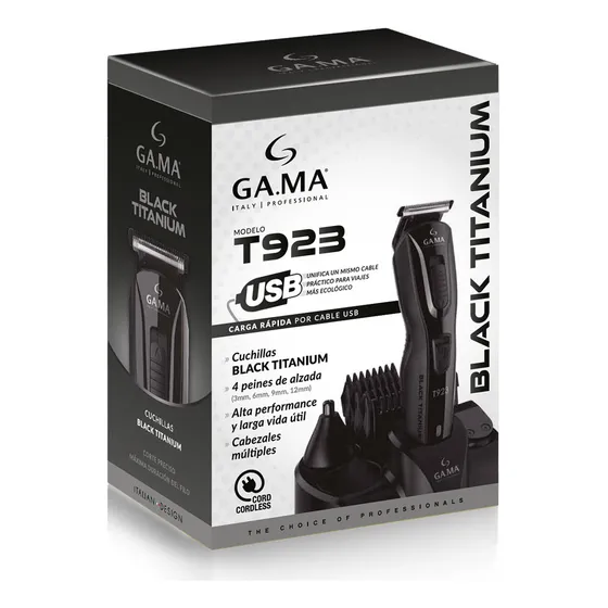 Cortapelo Gama Clipper T923 Titanium Trimmer Afeitadora