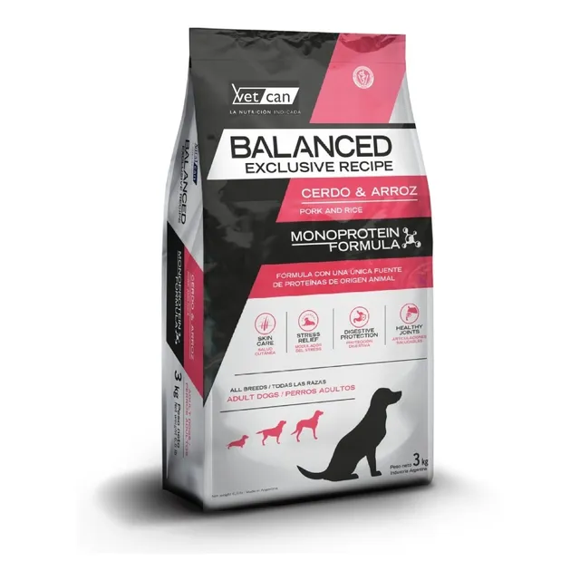 Vet Can Exclusive Recipe Cerdo & Arroz 3 Kg Con Regalo