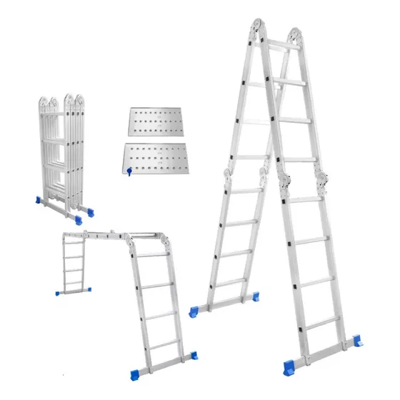 Escalera Andamio 16 Escalones Aluminio Wadfow Wld7h44 I Fg