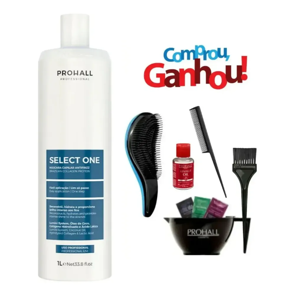 Escova Progressiva Orgânica Sem Formol Select One Prohall 1l