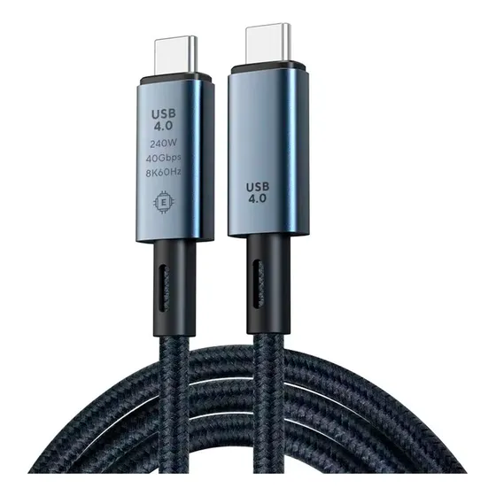 Cabo Usb 4 40gbps Thunderbolt Tipo C 240w Ps5 Mac Win 8k 4k