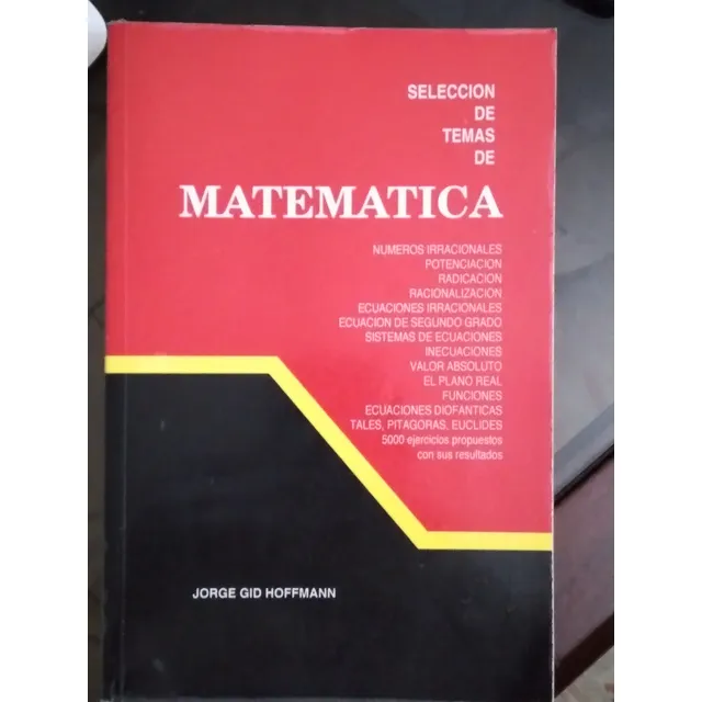 Selección De Temas De Matemática Jorge Gid Hoffman *^