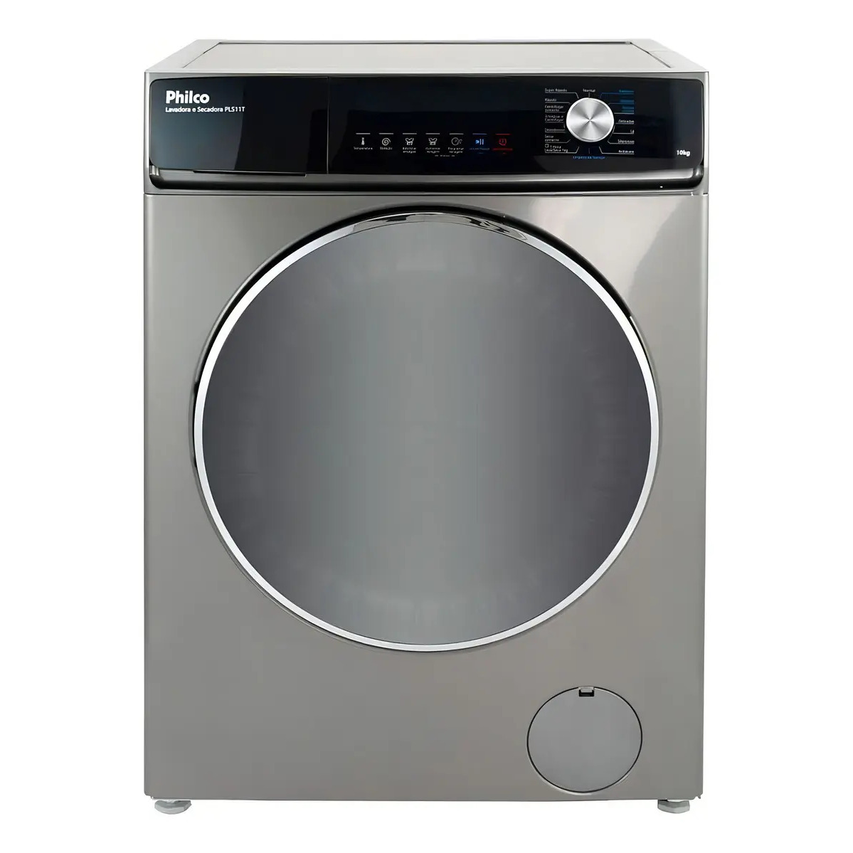 Lava e seca Philco 16 programas eco inverter 10 kg inox PLS11T