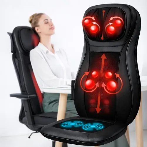Assento Massagem Shiatsu Com Aquecimento Eletrico Relaxmedic